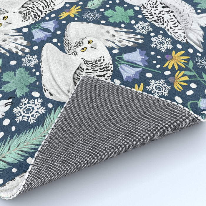 Snowy Owls on a Snowy Eve Rug Gallery Image 4