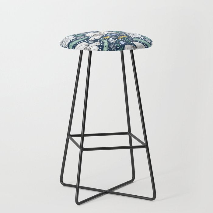 Snowy Owls on a Snowy Eve Stool Gallery Image 1