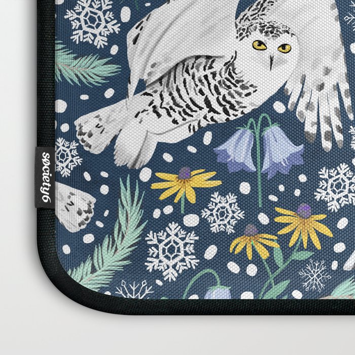 Snowy Owls on a Snowy Eve Laptop Sleeve Gallery Image 3