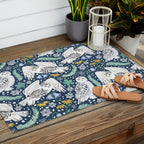 Snowy Owls on a Snowy Eve Outdoor Rug Gallery Image 2