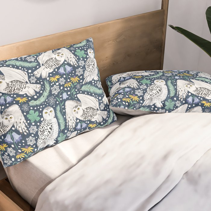 Snowy Owls on a Snowy Eve Pillow Sham Gallery Image 2