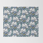 Snowy Owls on a Snowy Eve Throw Blanket Gallery Image 2