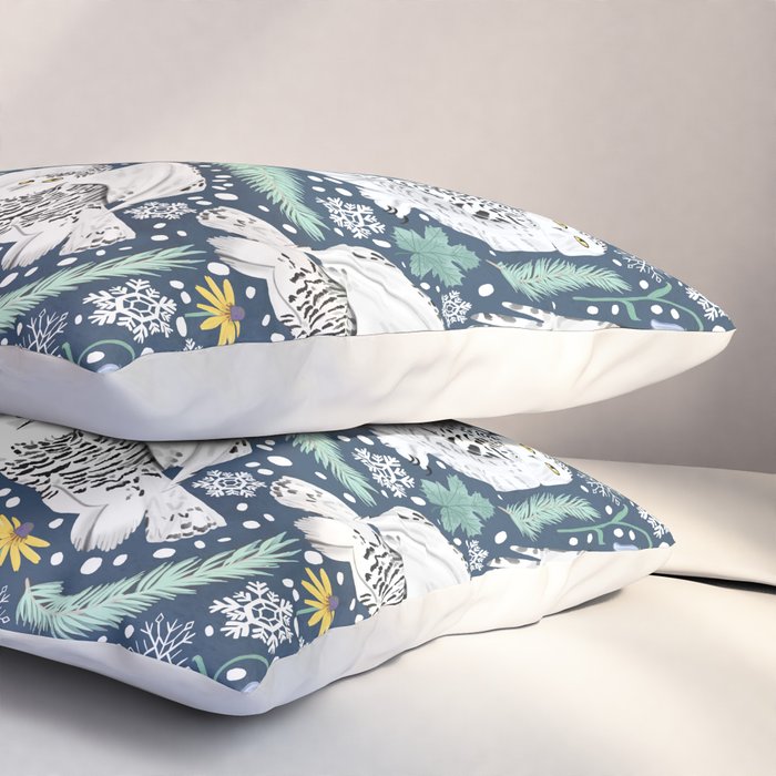 Snowy Owls on a Snowy Eve Pillow Sham Gallery Image 3