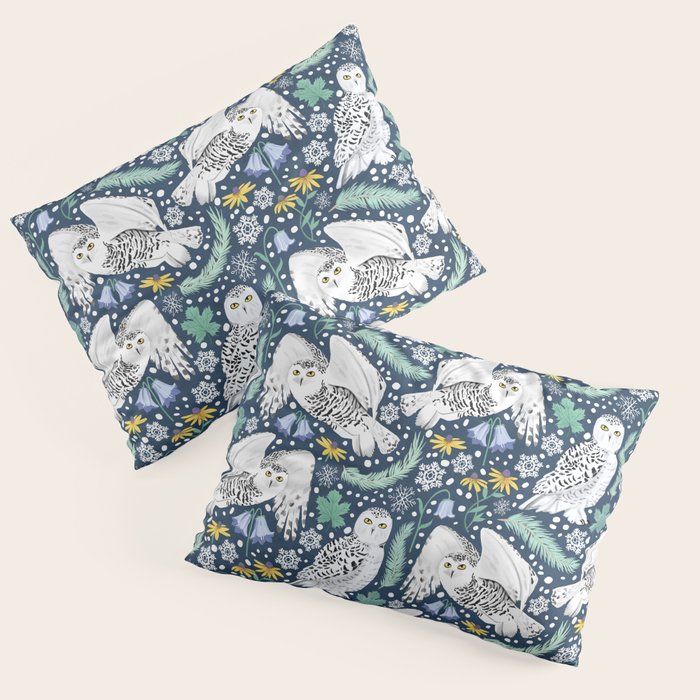 Snowy Owls on a Snowy Eve Pillow Sham Gallery Image 1