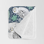 Snowy Owls on a Snowy Eve Throw Blanket Gallery Image 3