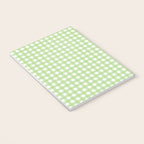 Light Green Gingham Check Pattern Notebook Gallery Image 3