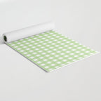 Light Green Gingham Check Pattern Yoga Mat Gallery Image 2