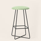 Light Green Gingham Check Pattern Stool Gallery Image 1