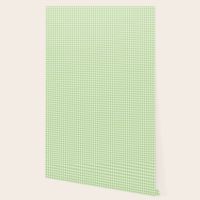 Light Green Gingham Check Pattern Wallpaper Gallery Image 2