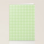 Light Green Gingham Check Pattern Stationery Card Gallery Image 2