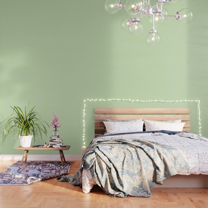 Light Green Gingham Check Pattern Wallpaper Gallery Image 1