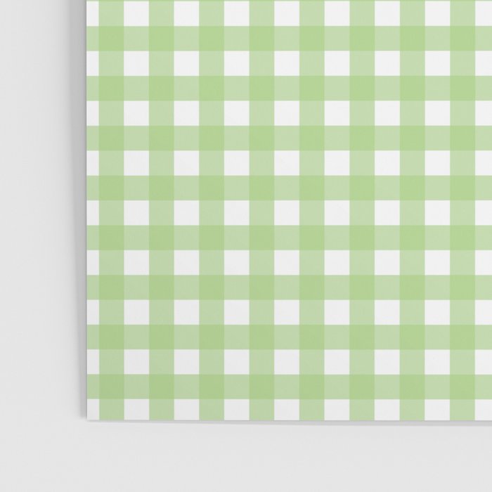 Light Green Gingham Check Pattern Poster Gallery Image 3