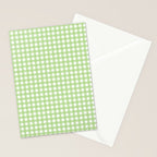 Light Green Gingham Check Pattern Stationery Card Gallery Image 2