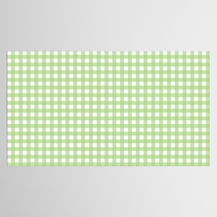 Light Green Gingham Check Pattern Tablecloth Gallery Image 2