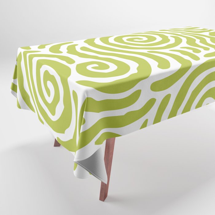 Ripple Effect Pattern Chartreuse Tablecloth Gallery Image 1