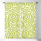 Ripple Effect Pattern Chartreuse Window Curtain Gallery Image 5