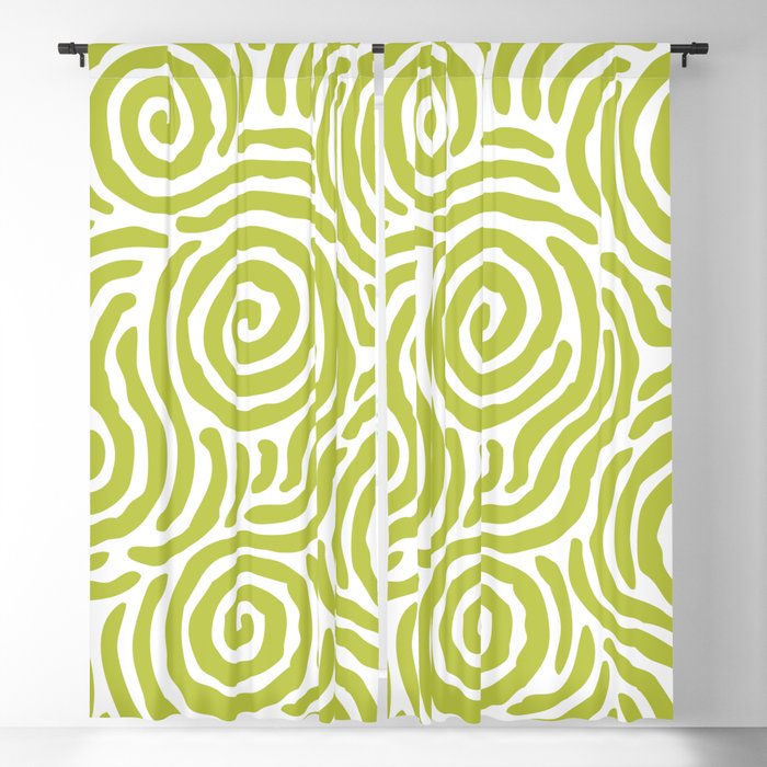 Ripple Effect Pattern Chartreuse Window Curtain Gallery Image 5