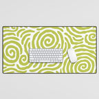 Ripple Effect Pattern Chartreuse Desk Mat Gallery Image 1