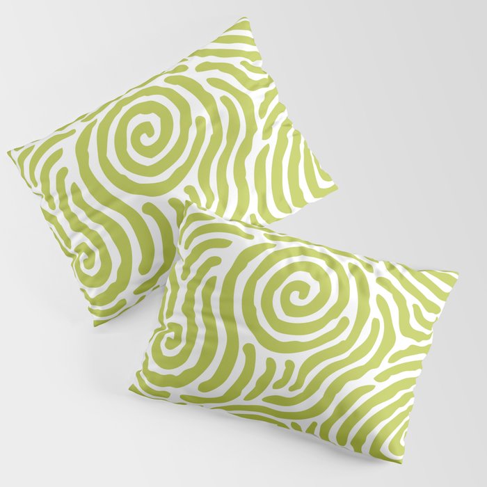 Ripple Effect Pattern Chartreuse Pillow Sham Gallery Image 3
