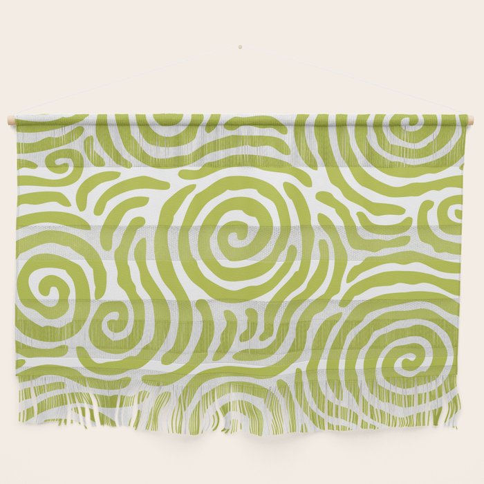 Ripple Effect Pattern Chartreuse Wall Hanging Gallery Image 1
