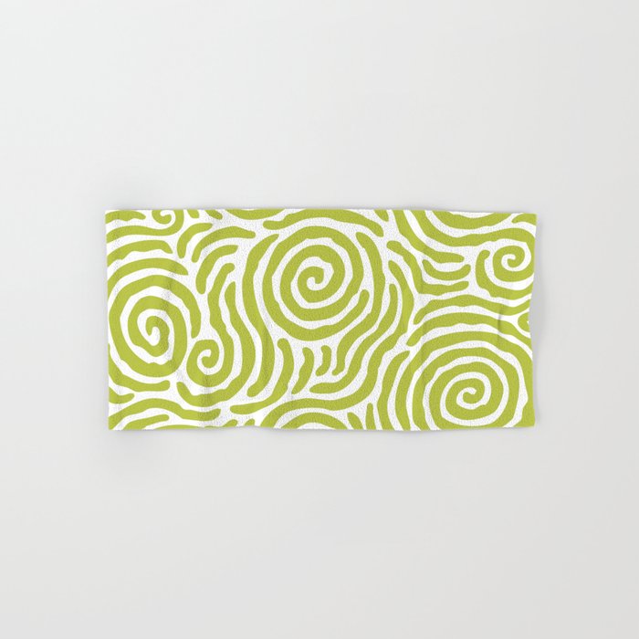 Ripple Effect Pattern Chartreuse Towels Gallery Image 1
