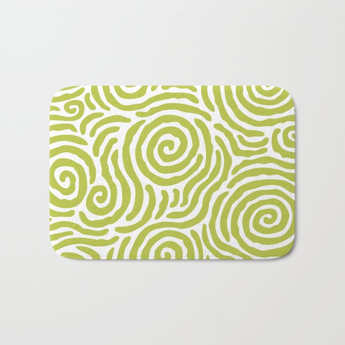 Ripple Effect Pattern Chartreuse Bath Mat Gallery Image 1