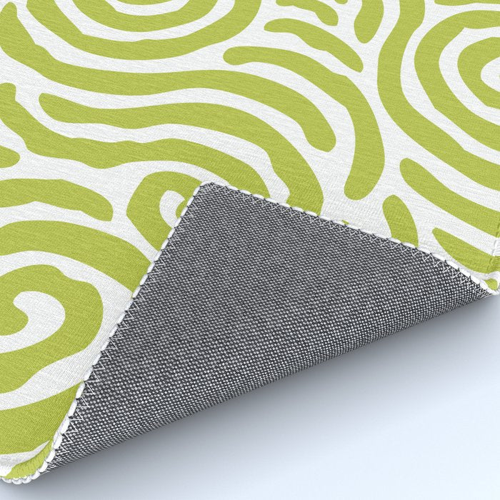 Ripple Effect Pattern Chartreuse Rug Gallery Image 4