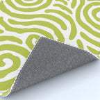 Ripple Effect Pattern Chartreuse Rug Gallery Image 4