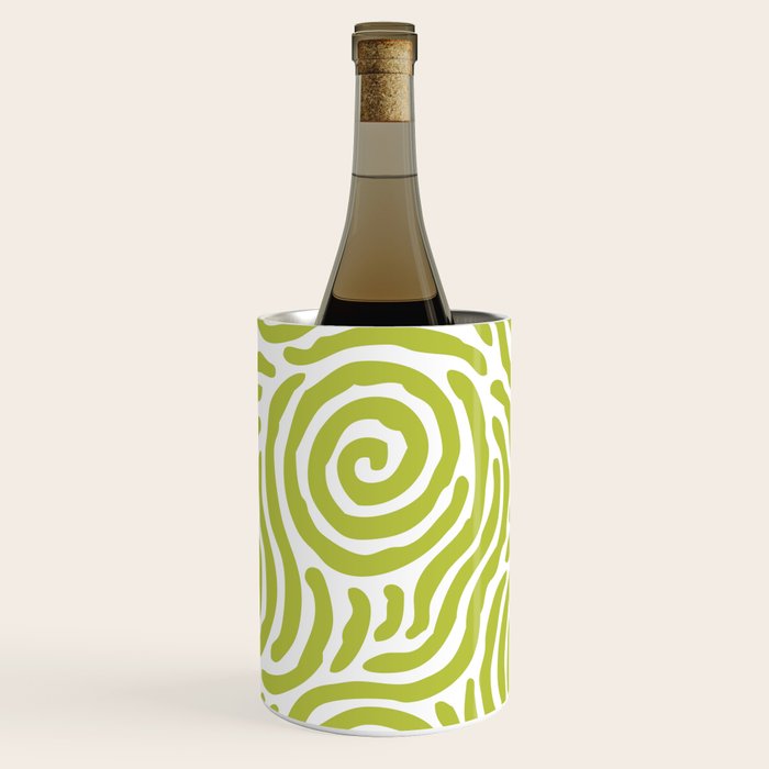 Ripple Effect Pattern Chartreuse Wine Chiller Gallery Image 1