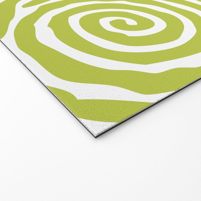 Ripple Effect Pattern Chartreuse Welcome Mat Gallery Image 2