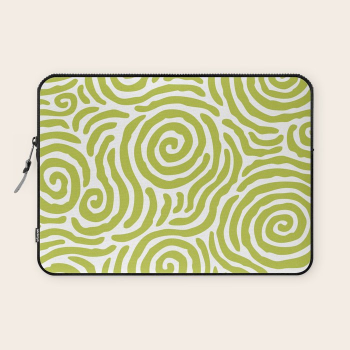Ripple Effect Pattern Chartreuse Laptop Sleeve Gallery Image 1
