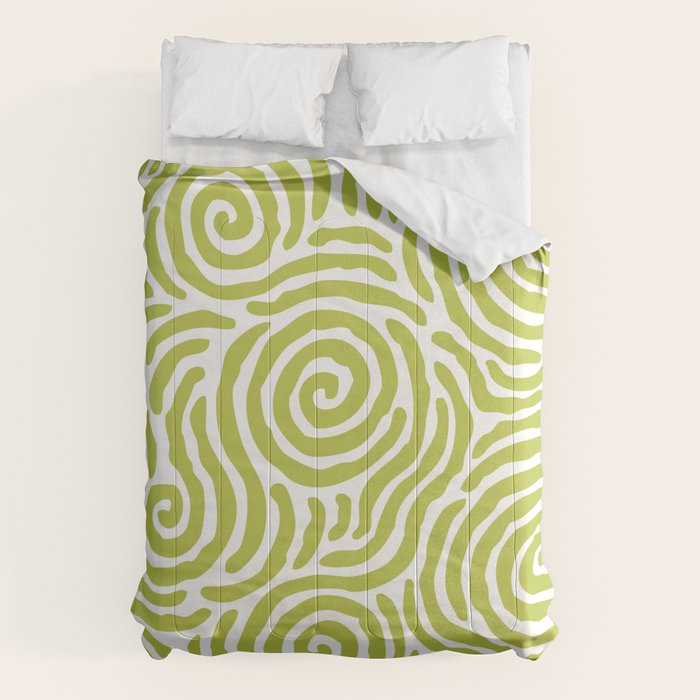 Ripple Effect Pattern Chartreuse Comforter Gallery Image 6