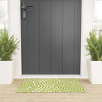 Ripple Effect Pattern Chartreuse Welcome Mat Gallery Image 3