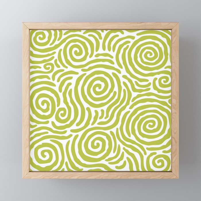 Ripple Effect Pattern Chartreuse Mini Art Print Gallery Image 1