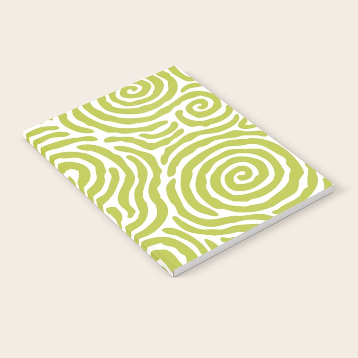 Ripple Effect Pattern Chartreuse Notebook Gallery Image 2