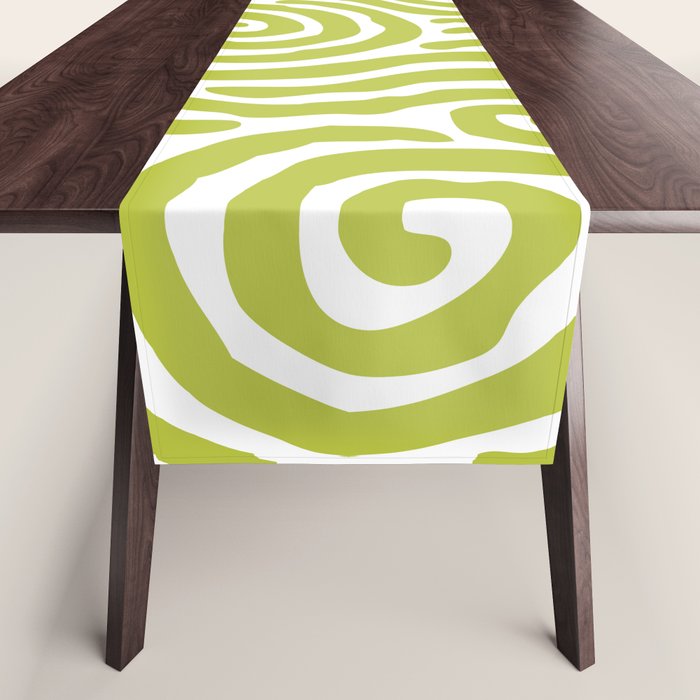 Ripple Effect Pattern Chartreuse Table Runner Gallery Image 1