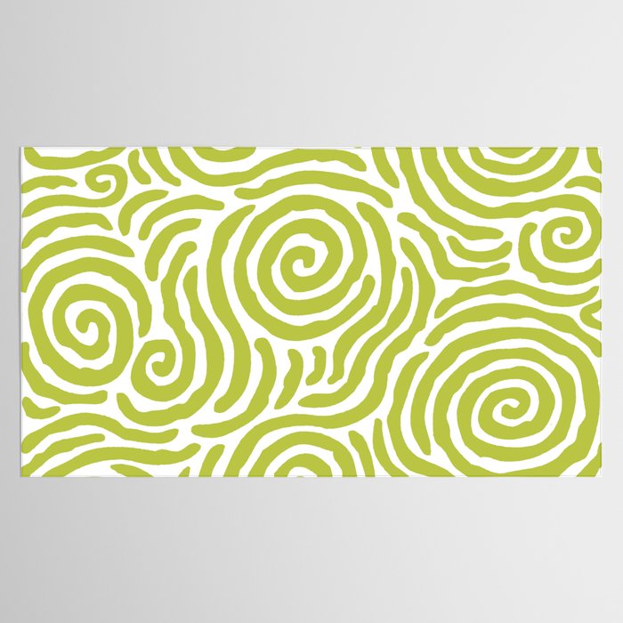 Ripple Effect Pattern Chartreuse Tablecloth Gallery Image 2