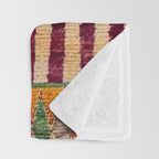 Orange Traditional Moroccan Design Throw Blanket Gallery Image 3