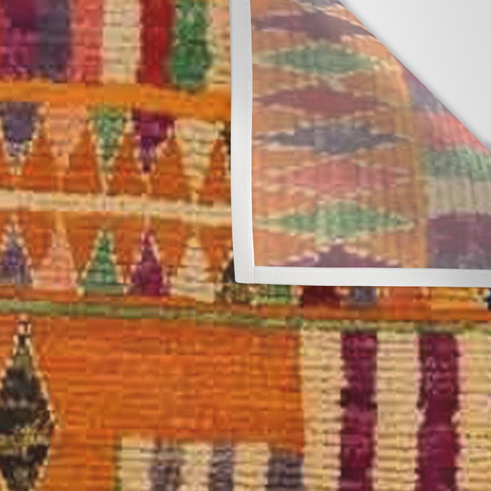 Orange Traditional Moroccan Design Wall Tapestry Gallery Image 3