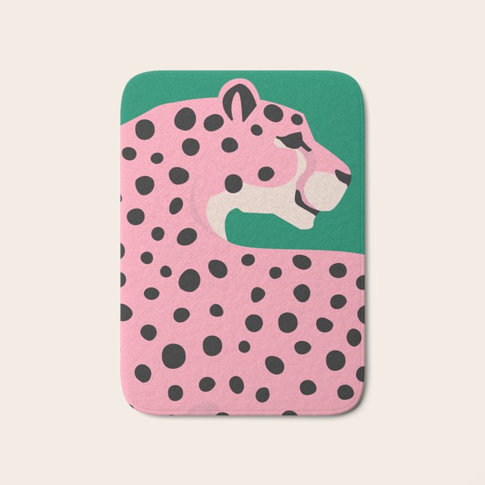 The Stare 3: Pink Cheetah Edition Bath Mat Gallery Image 1