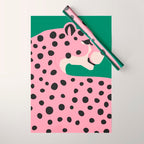 The Stare 3: Pink Cheetah Edition Wrapping Paper Gallery Image 1