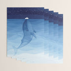 Whale blue ocean Wrapping Paper Gallery Image 3