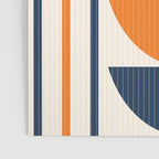 Abstract Shapes 76 in Orange and Navy Blue (Moon Phase Geometric Abstraction) Poster Gallery Image 3
