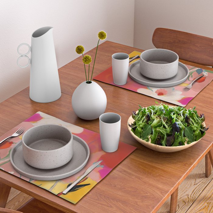 blooming abstract pink Placemat Gallery Image 2