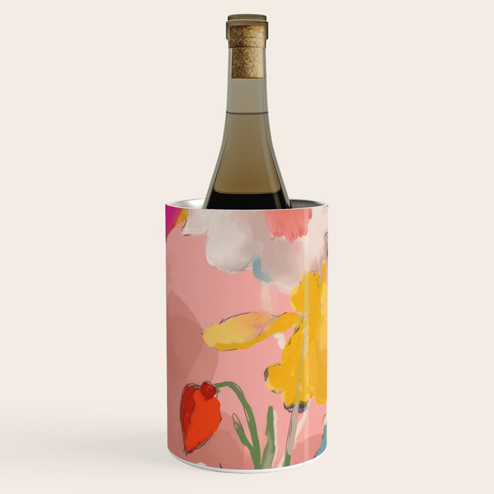 blooming abstract pink Wine Chiller Gallery Image 2
