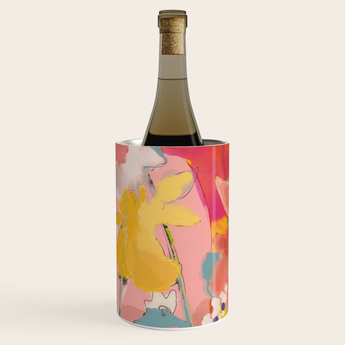 blooming abstract pink Wine Chiller Gallery Image 1