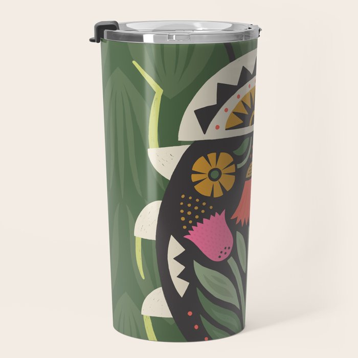 Folk Art Beetle Travel Mug Gallery Image 3