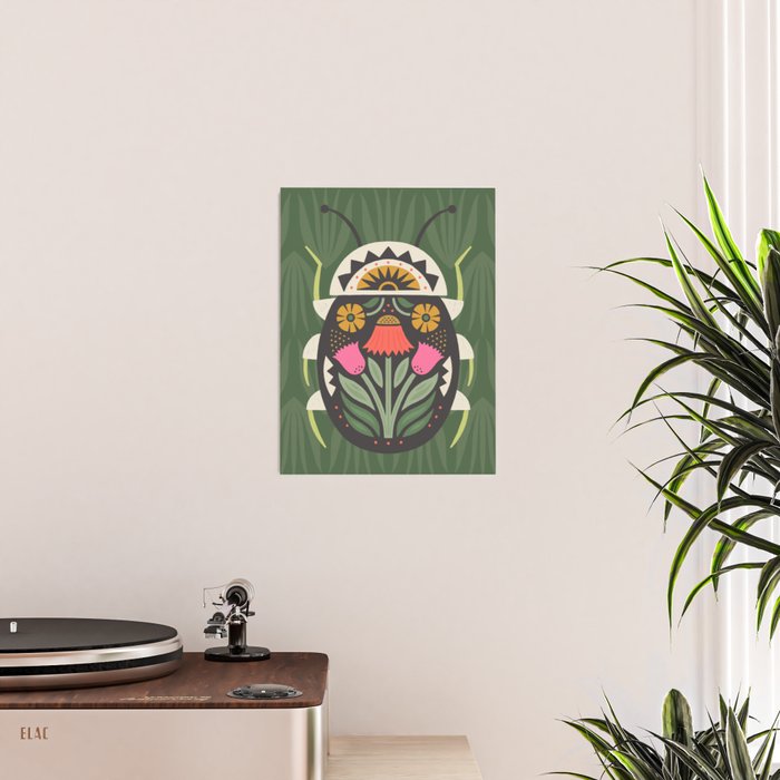 Folk Art Beetle Poster Gallery Image 2