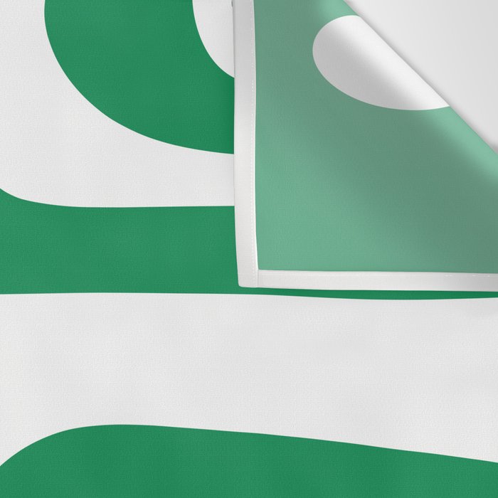 Mid-Century Modern Piquet Minimalist Abstract in Kelly Green and White Wall Tapestry Gallery Image 3