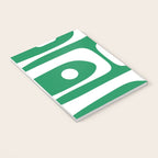 Mid-Century Modern Piquet Minimalist Abstract in Kelly Green and White Notebook Gallery Image 3